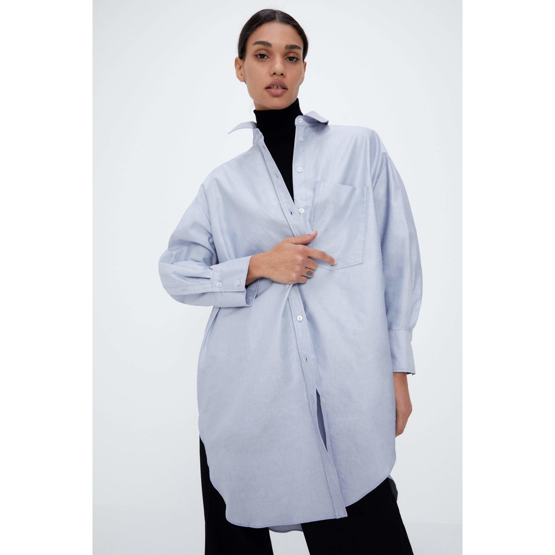 Blue shirt product with a super long name